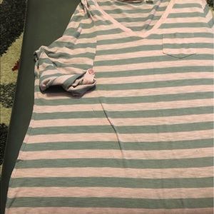 Pink and grey striped shirt